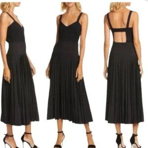 La Ligne New York Pleated Sleeveless Dress Black Women’s Size 0 SEE DESCRIPTION